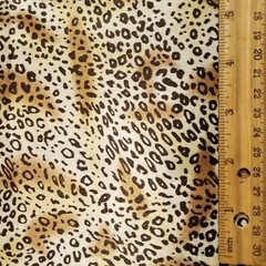 Small Brown Cheetah Pring Charmeuse Satin Fabric 58″ By The Yard Animal Print