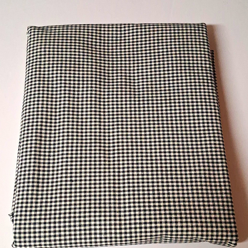 Cotton Fabric Black White Gingham Check Plaid 1 3/4 x 56″ Home Decor