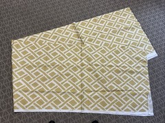 Designer Remnant Yellow & Cream 118” X 54” Bright Fun