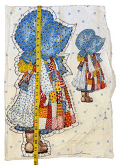 Vintage Holly Hobbie Fabric Panel Pillow Doll American Greetings Cut and Sew