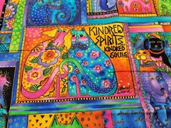 LAUREL BURCH Fabric FELINES & CANINES For CLOTHWORKS Kindred NEW Rare 40 Inches