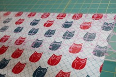 {Red White & Blue} Owls OWL Print Fabric FAT QUARTER [100% COTTON] FQ Quilting