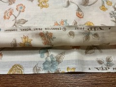 VIP Cranston Print Works Fabric Floral On Cream Cotton Blend 2yds X 44in