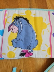 Vintage Disney Winnie The Pooh Patchwork Baby Crib Bedding Decor Quilt Fabric