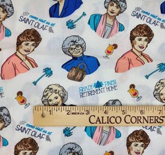 Golden Girls TV show 100% cotton novelty print fabric by the yard Group Toss