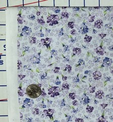 Flowers Floral Lavender Blue 60″ wide MMFAB Fabric Cotton Quilt YOU PICK LENGTH