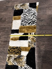 Vintage Faux Fur Fabric Leopard Zebra Animal Print 77”X 18”