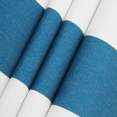 SUNBRELLA CABANA REGATTA BLUE WHITE STRIPE OUTDOOR MULTIUSE FABRIC BY YARD 54″W