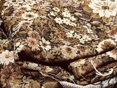 Floral Earth tones Tapestry Woven Pattern Upholstery Fabric 41 x 121 (3+yd) A216