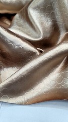 Gold Metallic Brocade Fabric 60” Width Sold By The Yard Circle Textured Metallic
