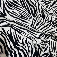 Black & White Animal Print Zebra Stretch Spandex Fabric 60″ by Yard for Swimwear