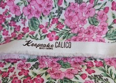 Keepsake Calico Pink ~ Ditsy Blooms Pink ~ 100% Cotton ~ 8 Yards Width 44 Inchs