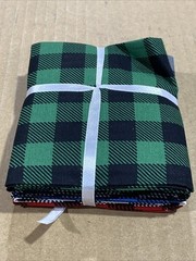 Eugene Textiles Buffalo Plaid Fat Quarter Bundle Of 5, 18” x 21” 100% Cotton New
