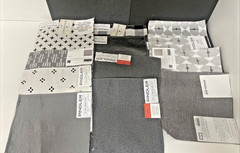 Fabric Samples Square Piece Pindler Lot of 70 PC Gray Black and White
