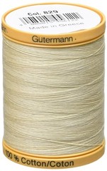 Gutermann Natural Cotton Thread Solids 876yd, Cream 875 Yards,