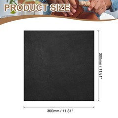 Genuine Leather Sheet, 11.8″x11.8″ Natural Distressed Leather Pieces, Black