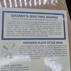 Granny’s Quilting Shapes Dresden Plate Style 9900 Pre-Cut Patchwork Quilt Pieces