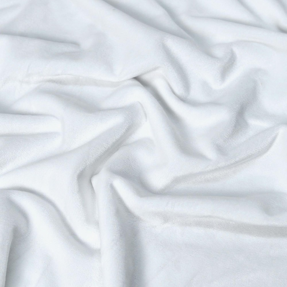 DIYLITTLE White Minky Fabric, Super Soft Short Pile Plush, 2 Yards | Multiple…