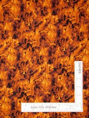 Flames Under Fire Firefighter Cotton Fabric #604 Elizabeths Studio By The Yard