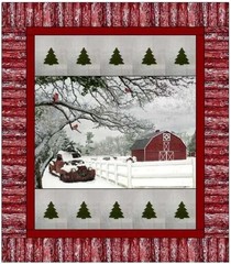 Hoffman – Frosted Holidays – Packed Holly – Christmas, Fabric by the Yard