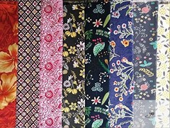 50pcs 10 x 10 inches Cotton Fabric Bundle Squares for Quilting Sewing, Precut Fa