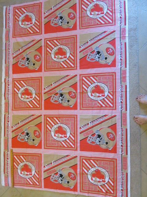 Vintage 1993 San Francisco 49ers NFL Logo Fabric NFL #5180 N.T.T. Inc.