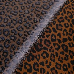 Copper Brown Black Cheetah Print Dull Satin Fabric58″ By The Yard Sewing Craft
