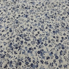 Vintage Concord Fabrics Cotton Fabric Designed by The Kesslers 36″ x 44″ blue