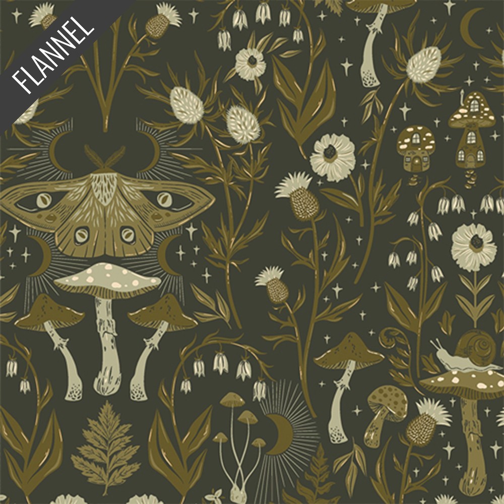 Hidden Land Flannel in Lunar | Art Gallery Flannel | Art Gallery