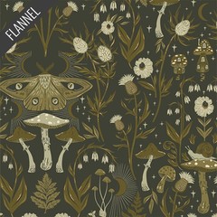 Hidden Land Flannel in Lunar | Art Gallery Flannel | Art Gallery