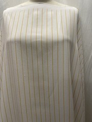 Vintage Gabardine White Gold Stripes Fabric 1 Yd 6″ Long 60″ Wide & 20″ L 40″W