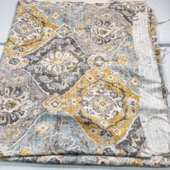 convington upholstery fabric cotton gray yellow floral louts 55×98 2.75yards