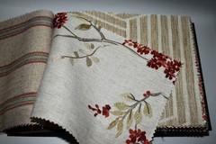 Big FABRIC SAMPLE BOOK Red Spice SEDONA Autumn 45pcs LOT Print Embroidery Woven