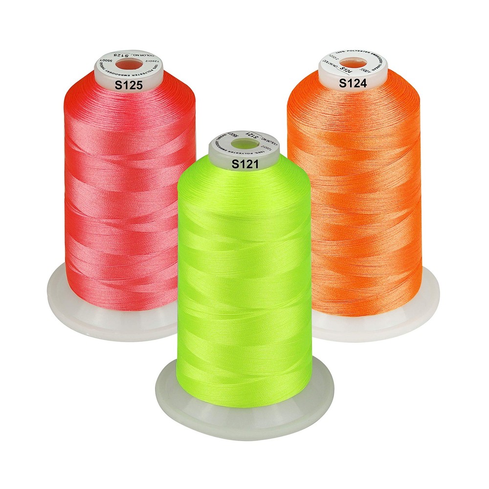Simthread – 33 Selections – Various Assorted Color Packs of 3 Neon Colors