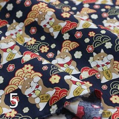 100*150cm DIY Japanese Kimono Cotton Fabric Retro Cloth Fortune Cat Dog Material