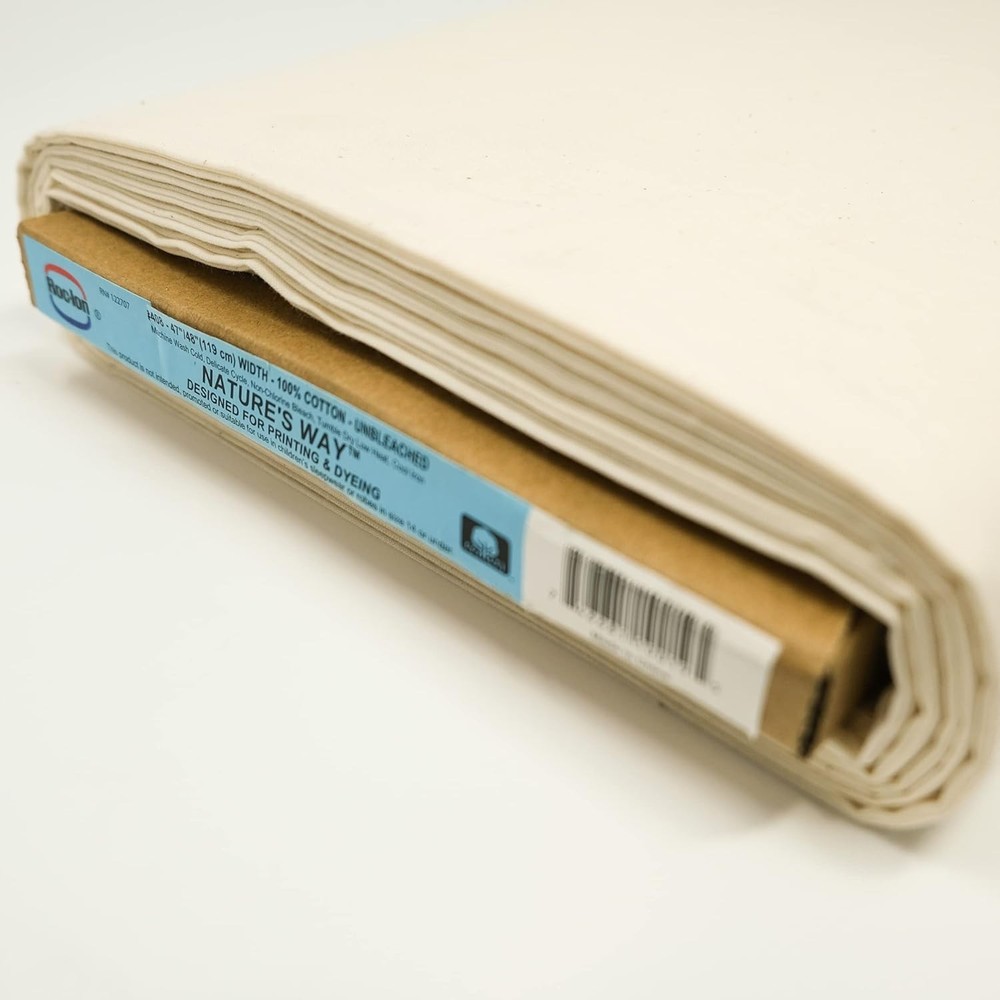 47/48″ 100% Cotton Nature Premium Quality Muslin Unbleached, 5 Yard, Off-White