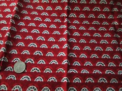 Patriotic Red Bunting Print Fabric 40″ Wide x 17″ Long