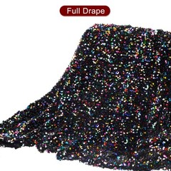 Sequin Fabric Multi-Color, 1 Yard Length 3.9 Feet Wide Velvet Fabric for Craft