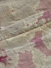 VTG SHABBY FADED PINK ROSE FLORAL COTTON FABRIC 35×171 45Y G2U