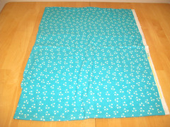 New JoAnn Fabrics Teal Blue White Mini Floral Flannel Fabric Material 1yd & 30″