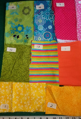 YOUR CHOICE: FQs SCRAPS Pieces Bright stripes prints cotton Craft quilt Fabric