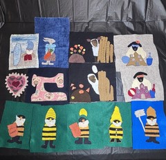 Unfinished Felt Appliqué Scrap Pieces Craft Project Gnomes Bunny Lot Of 13