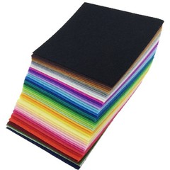 42 PCS Assorted Color Felt Fabric Sheets 4×4 Inch 1mm Thick DIY Craft