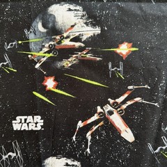 Star Wars Cotton Quilt Fabric Death Star X-Wing TIE Fighter 2 Yd (72”)x 44”