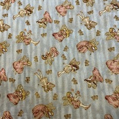 Fairy Garden Gold Pink Fairies Gray Butterflies Fabric Freedom London 2 Yards