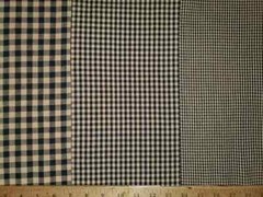 Homespun Fabric by the yard, Cotton Material, Farmhouse, Country, Black Check,