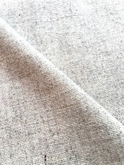 1.86 Yards – Natural Textured Wool Fabric Remnant – Oatmeal / Ivory