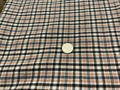 Woven Plaid Fabric 3 Yards Peach/Gray /White