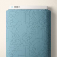 1/2 Yard – Frank Lloyd Wright | March Balloons – Water Tonal Blender