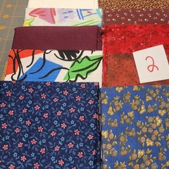 LOT OF 15 FAT QUARTERS COTTON FABRIC ASSTD COLORS & DESIGNS lot 2